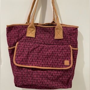 Burgundy Canvas Tote